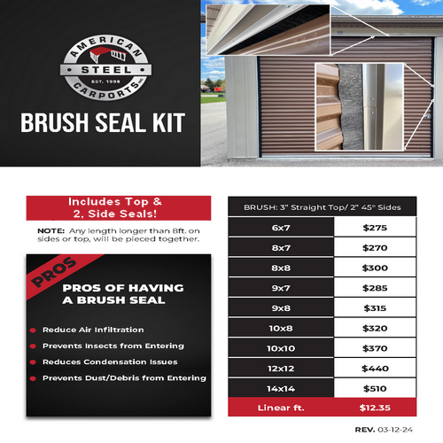 garage door brush seal kit