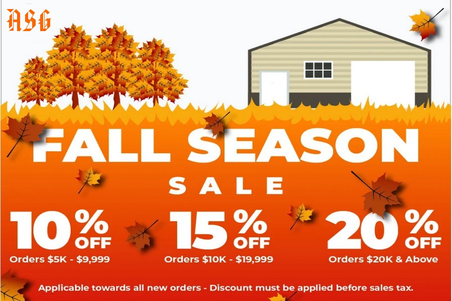 fall season sale at american-steelgarages.com