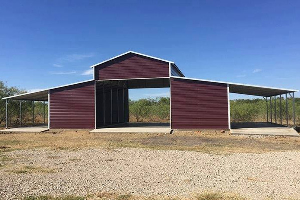 photos of american-steelgarages.com steel ag barns size 70x26x14x9x6