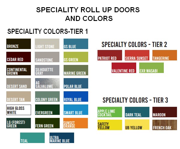 picture of speciality colors for garage doors