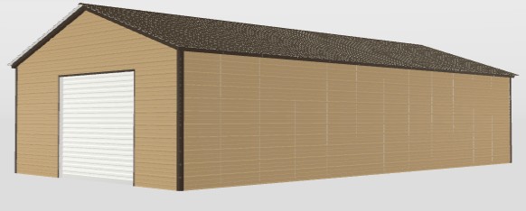 sample price of 20x40x8 garage with 4-12 roof pitch