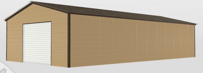 sample price of 20x40x8 garage with Aframe roof design