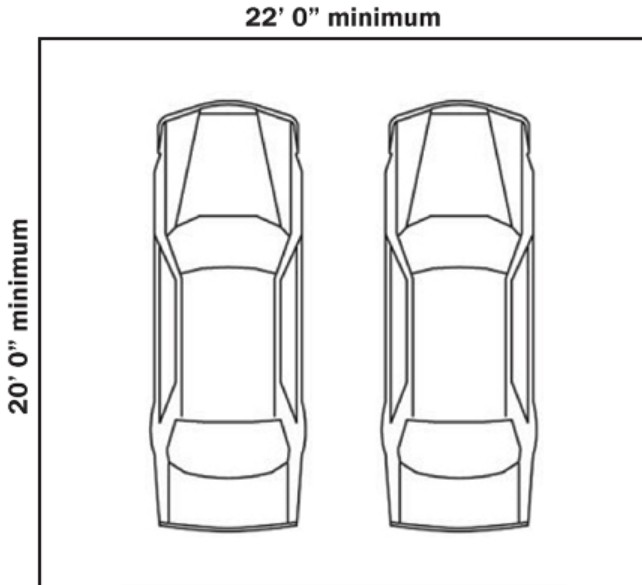 2car size garage diagrams