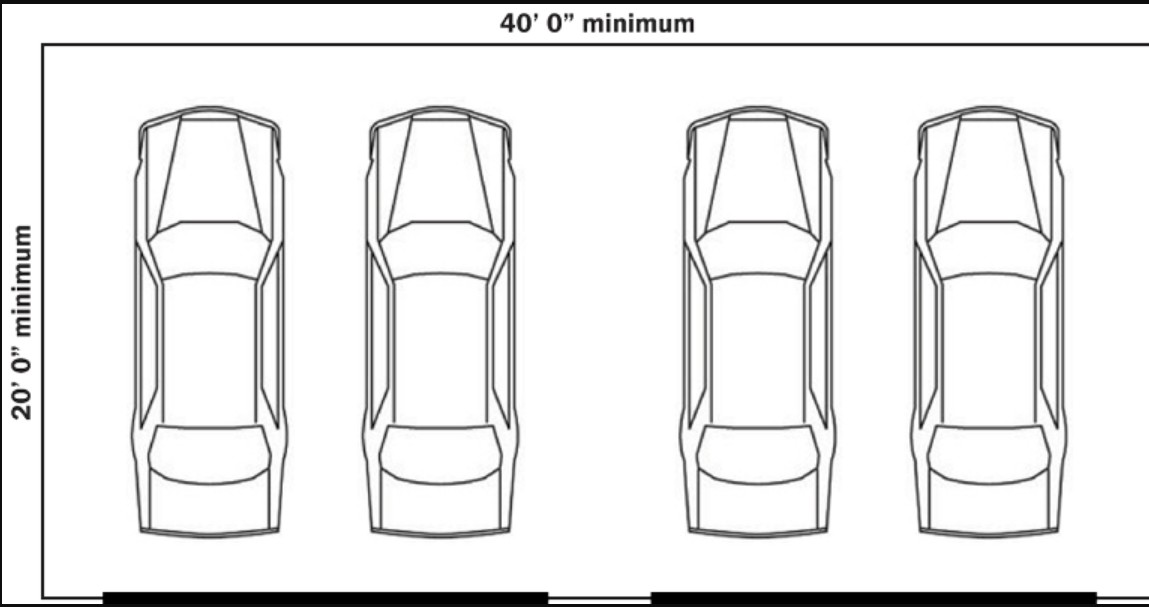4car size garage diagrams
